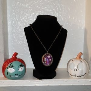 Nightmare Before Christmas Locket Dome Necklace